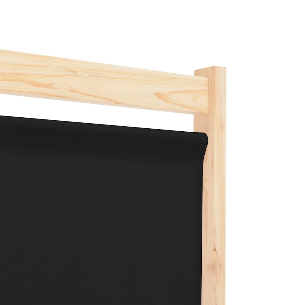 Biombo divisor de 4 paneles de tela gris antracita 200x220 cm