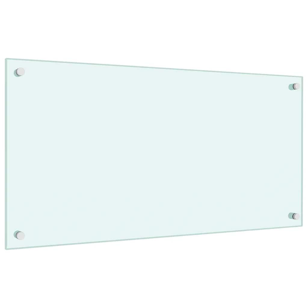 Protección salpicaduras cocina vidrio templado color leche 100x60 cm