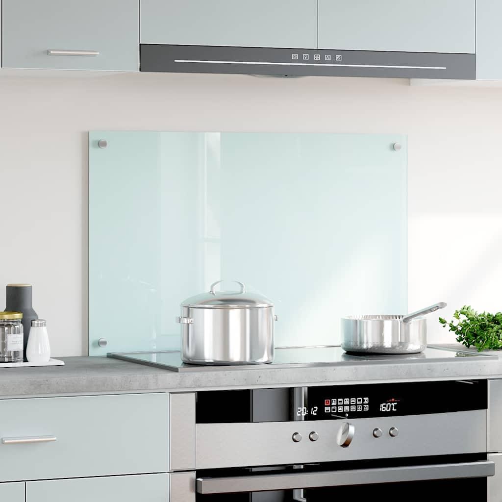 Protección salpicaduras cocina vidrio templado color leche 100x60 cm
