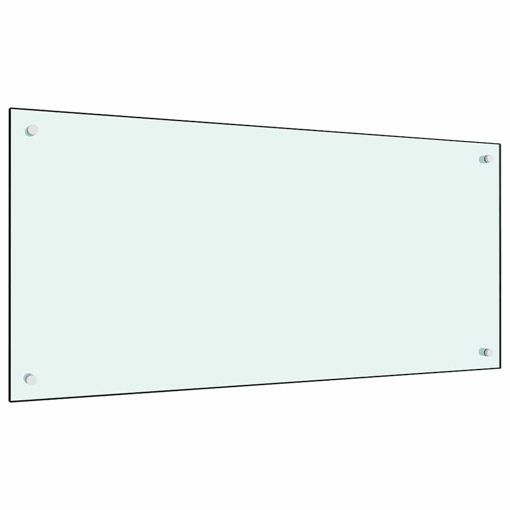 Protección salpicaduras cocina vidrio templado color leche 100x60 cm