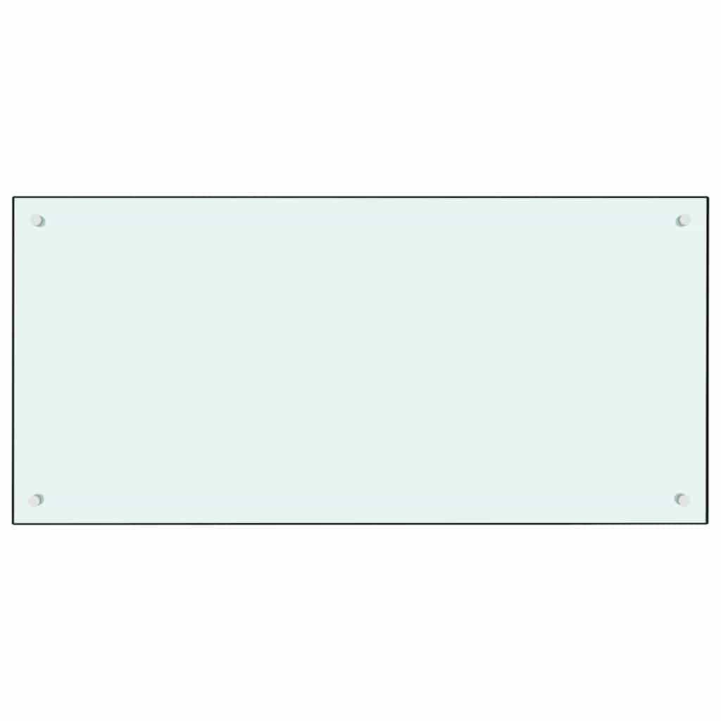Protección salpicaduras cocina vidrio templado color leche 100x60 cm