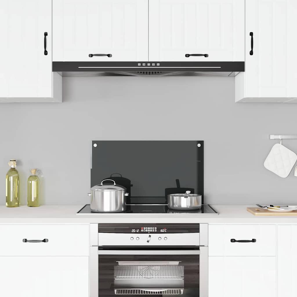 Protección salpicaduras cocina vidrio templado negro 100x50 cm