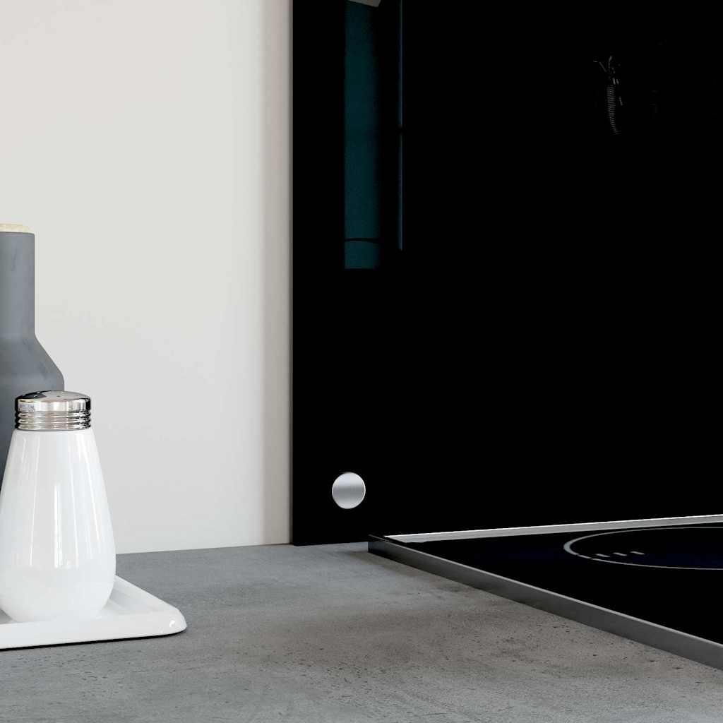 Protección salpicaduras cocina vidrio templado negro 100x50 cm