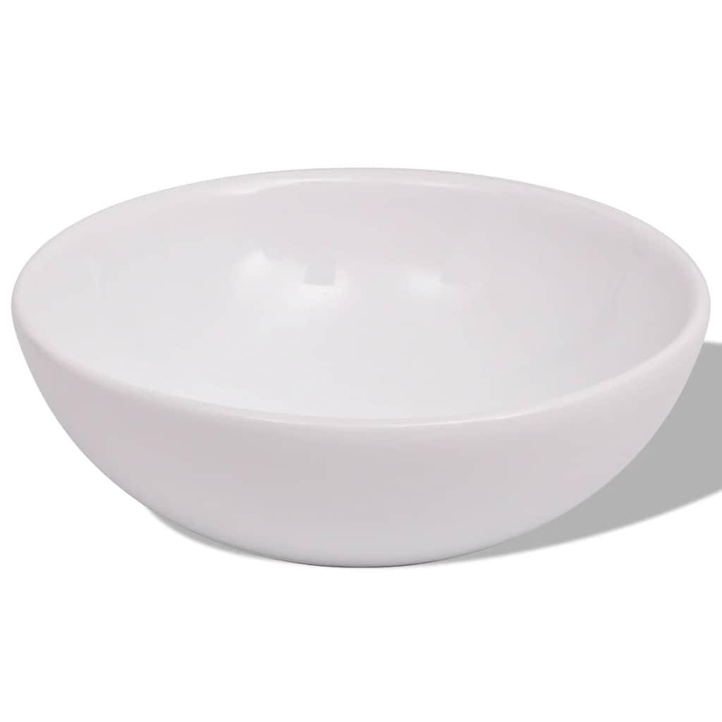Conjunto de muebles de baño con lavabo y grifo 4 piezas beige