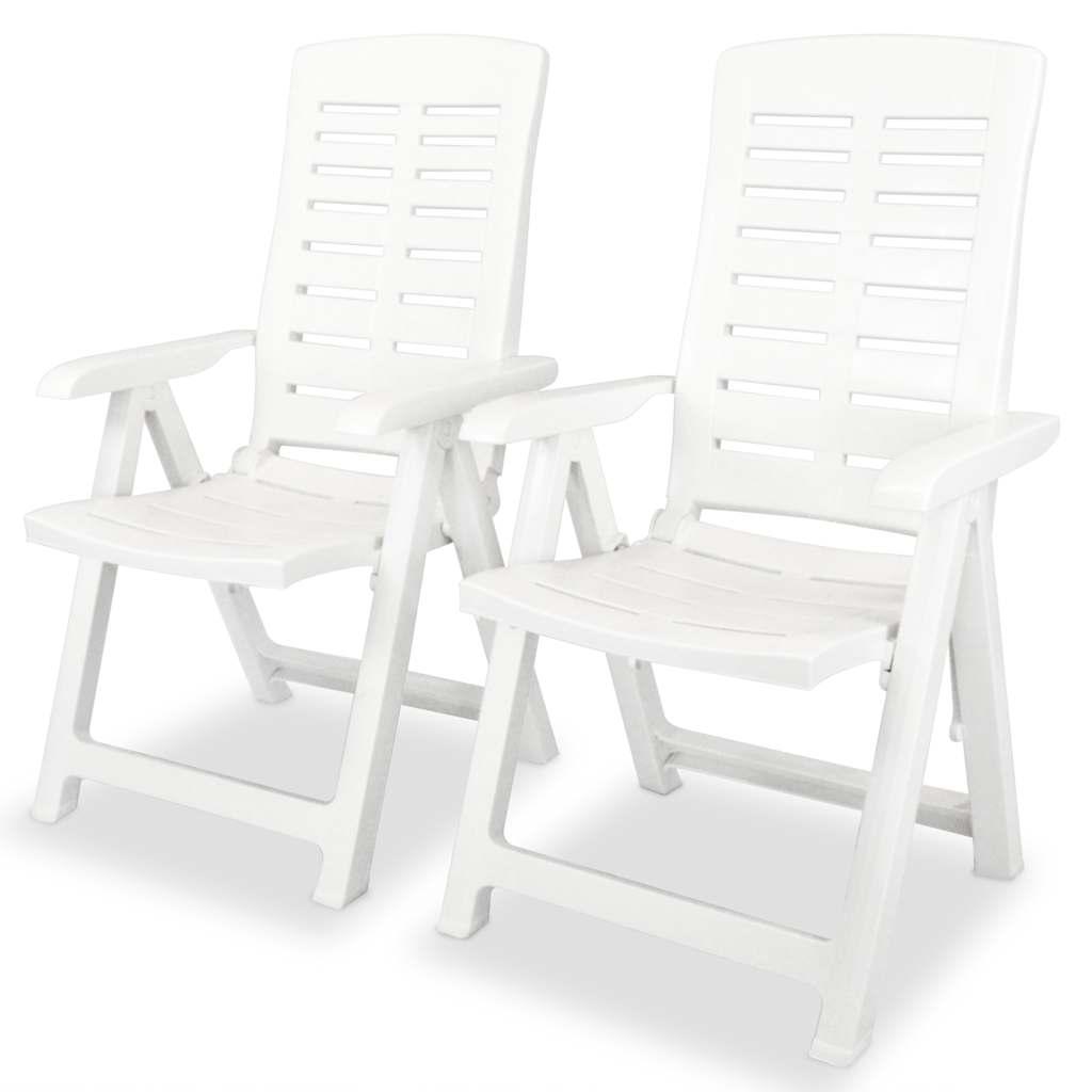 Set de mesa y sillas bistró de jardín 3 piezas plástico blanco