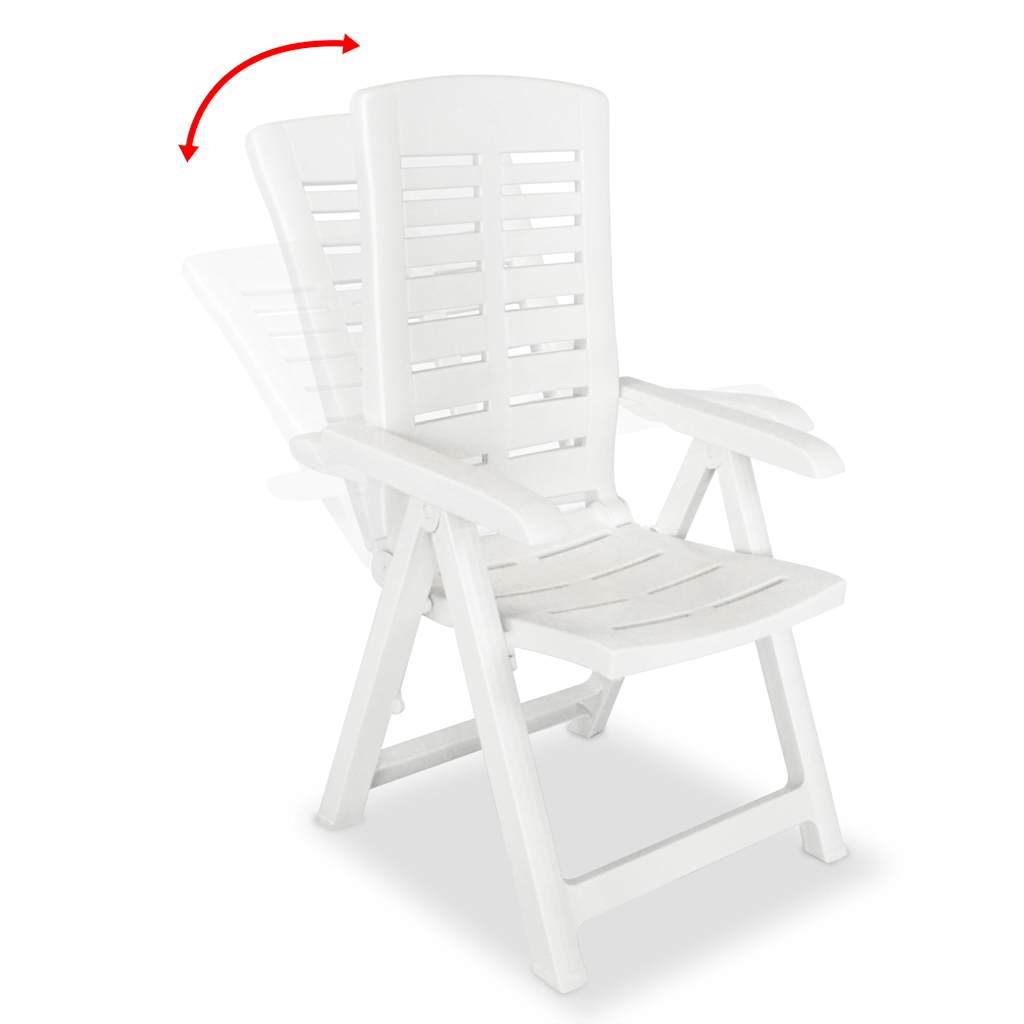 Set de mesa y sillas bistró de jardín 3 piezas plástico blanco