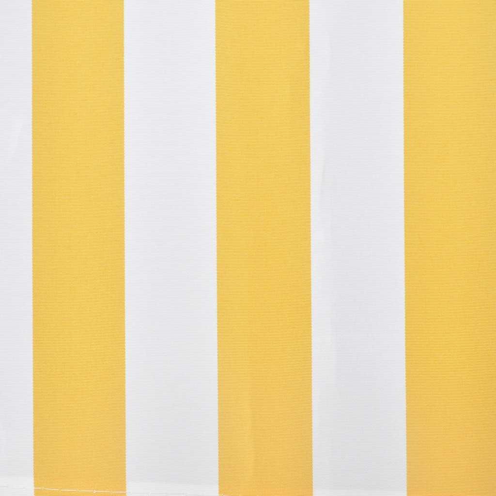 Toldo plegable de operación manual 300 cm amarillo y blanco