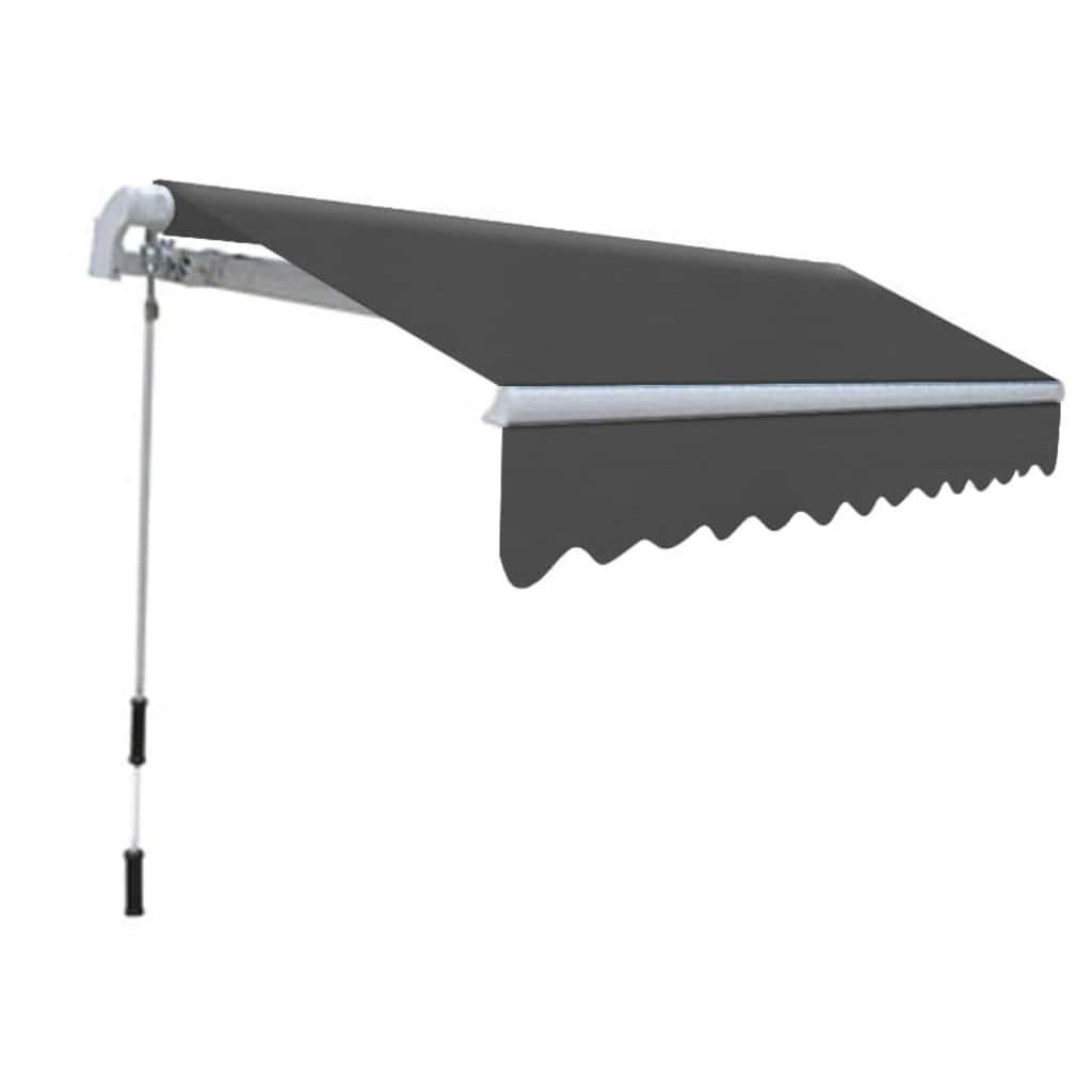 Toldo plegable de operación manual 300 cm amarillo y blanco