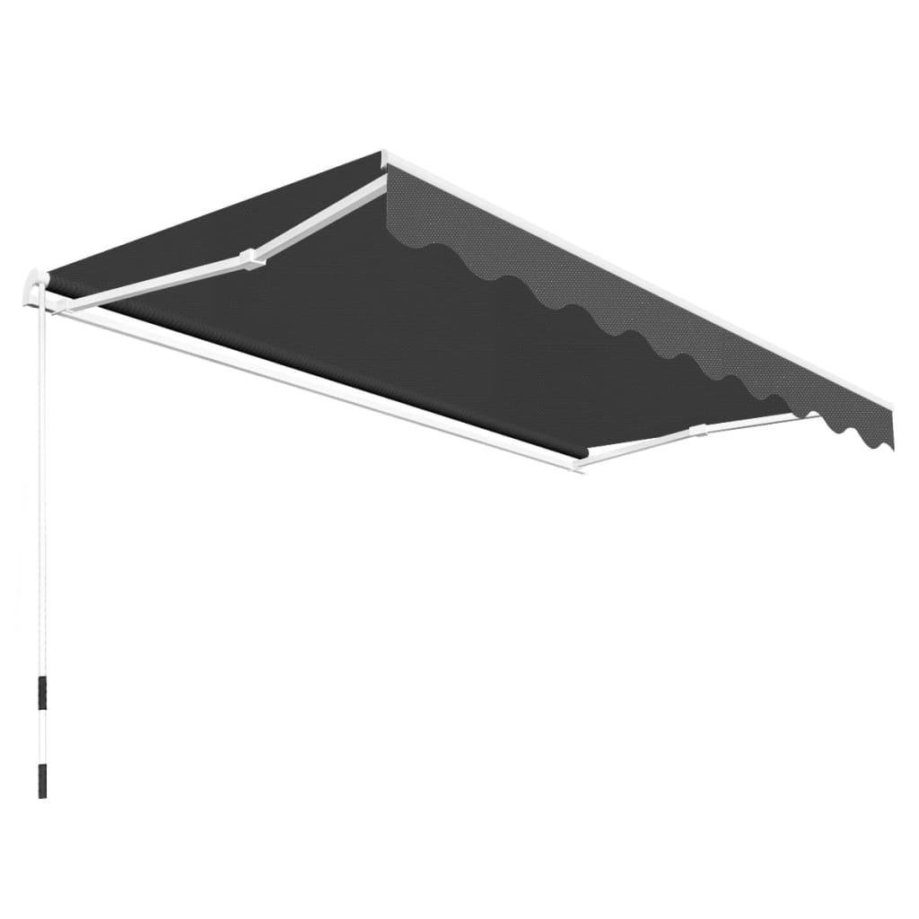 Toldo plegable de operación manual 300 cm amarillo y blanco