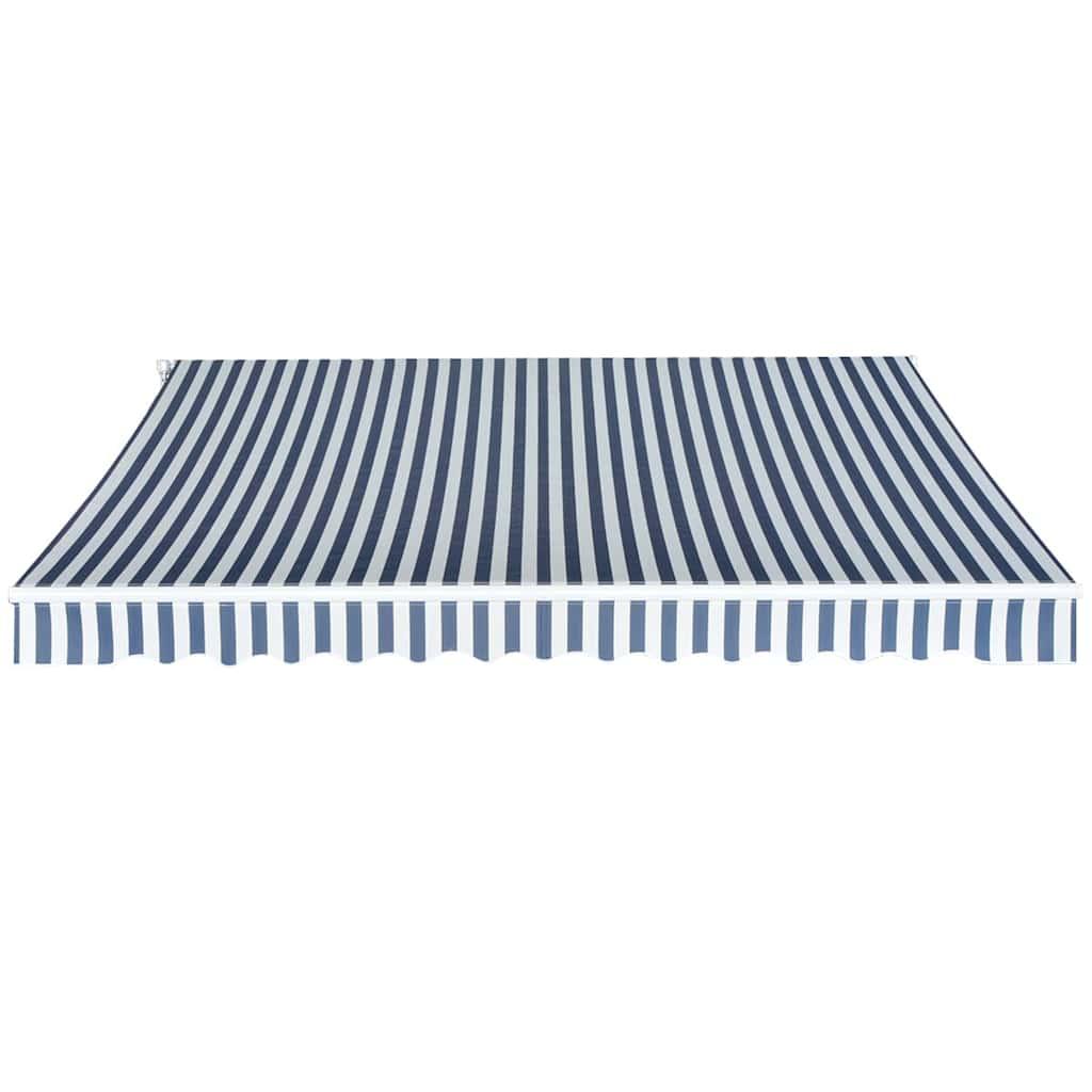 Toldo plegable de operación manual 300 cm amarillo y blanco
