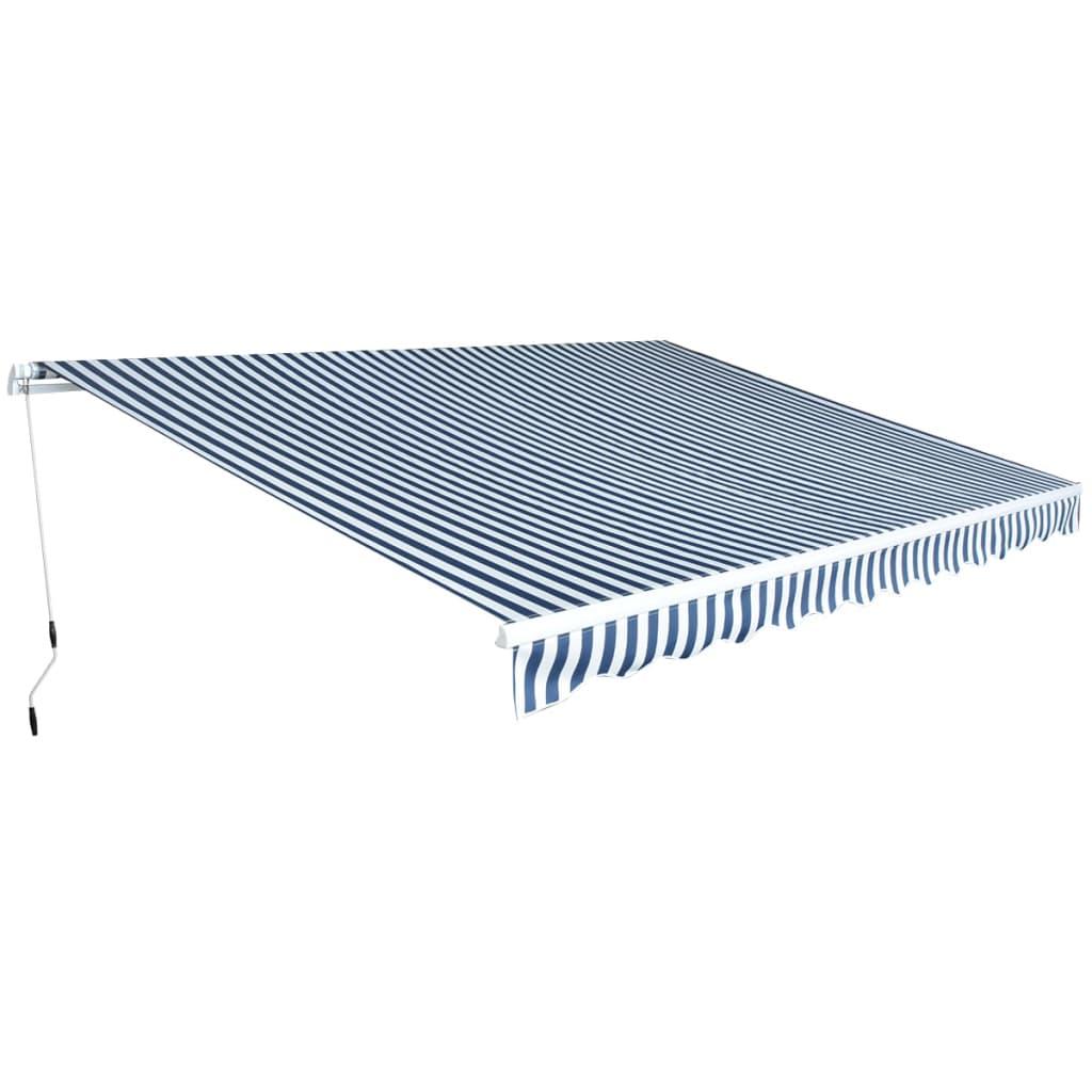 Toldo plegable de operación manual 300 cm amarillo y blanco
