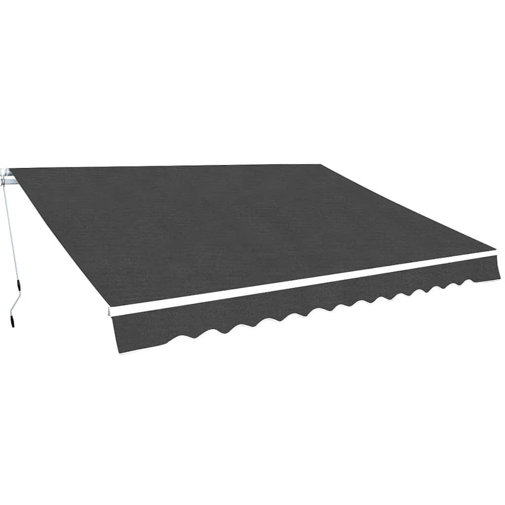 Toldo plegable de operación manual 600 cm amarillo y blanco