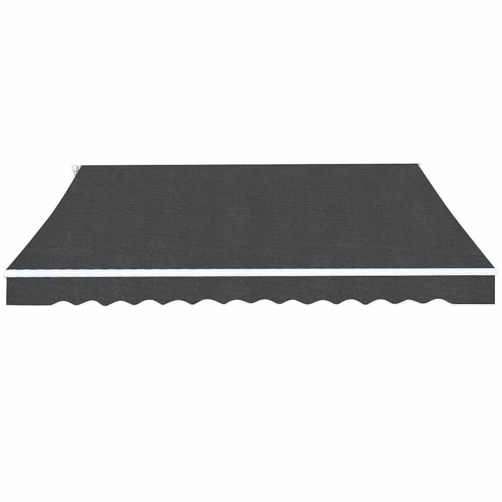 Toldo plegable de operación manual 600 cm amarillo y blanco