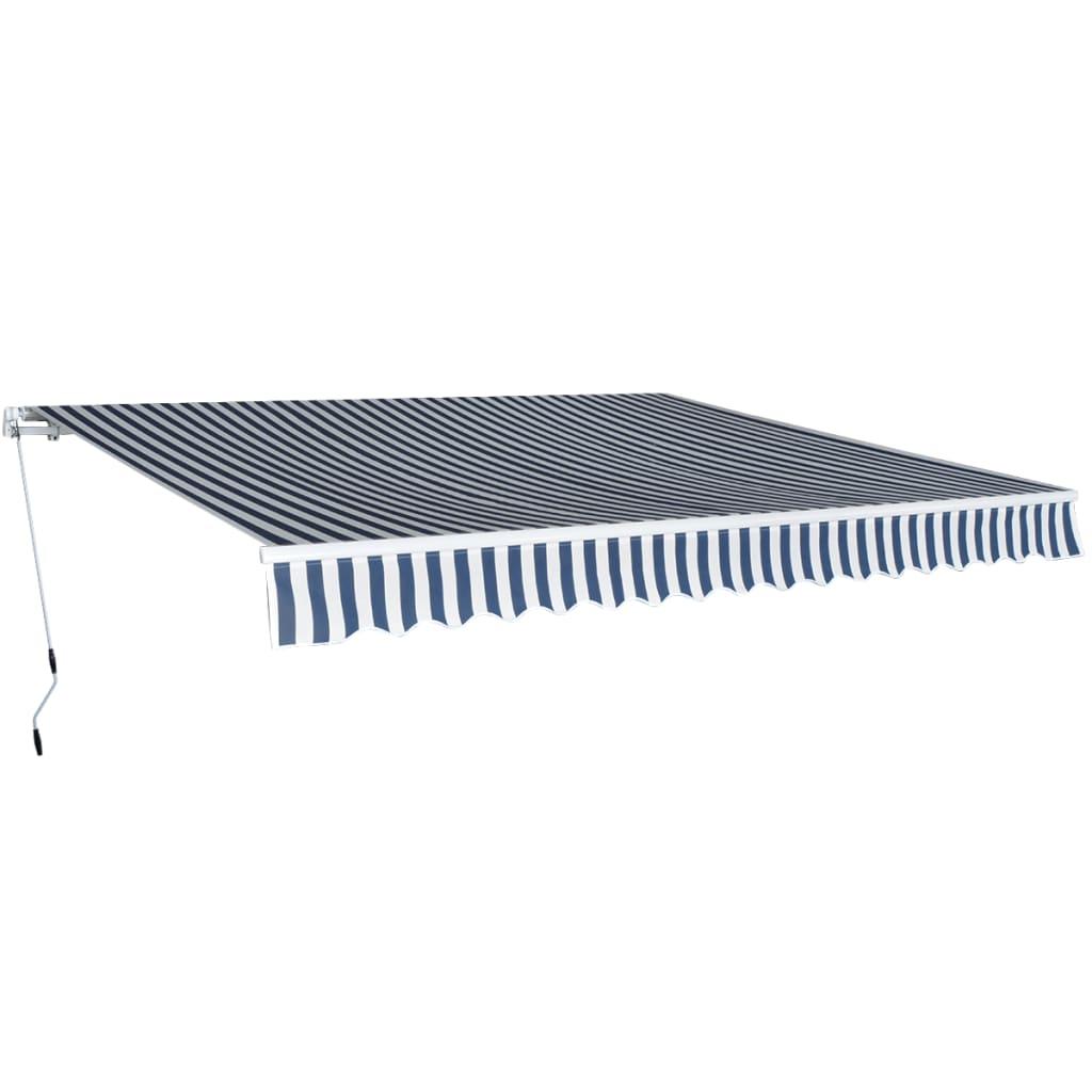 Toldo plegable de operación manual 300 cm amarillo y blanco