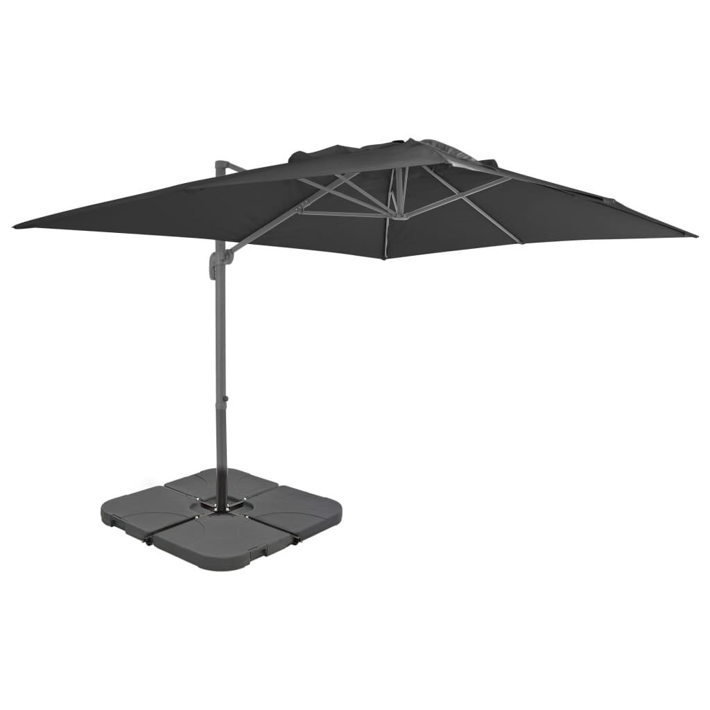 Sombrilla de jardín con base portátil