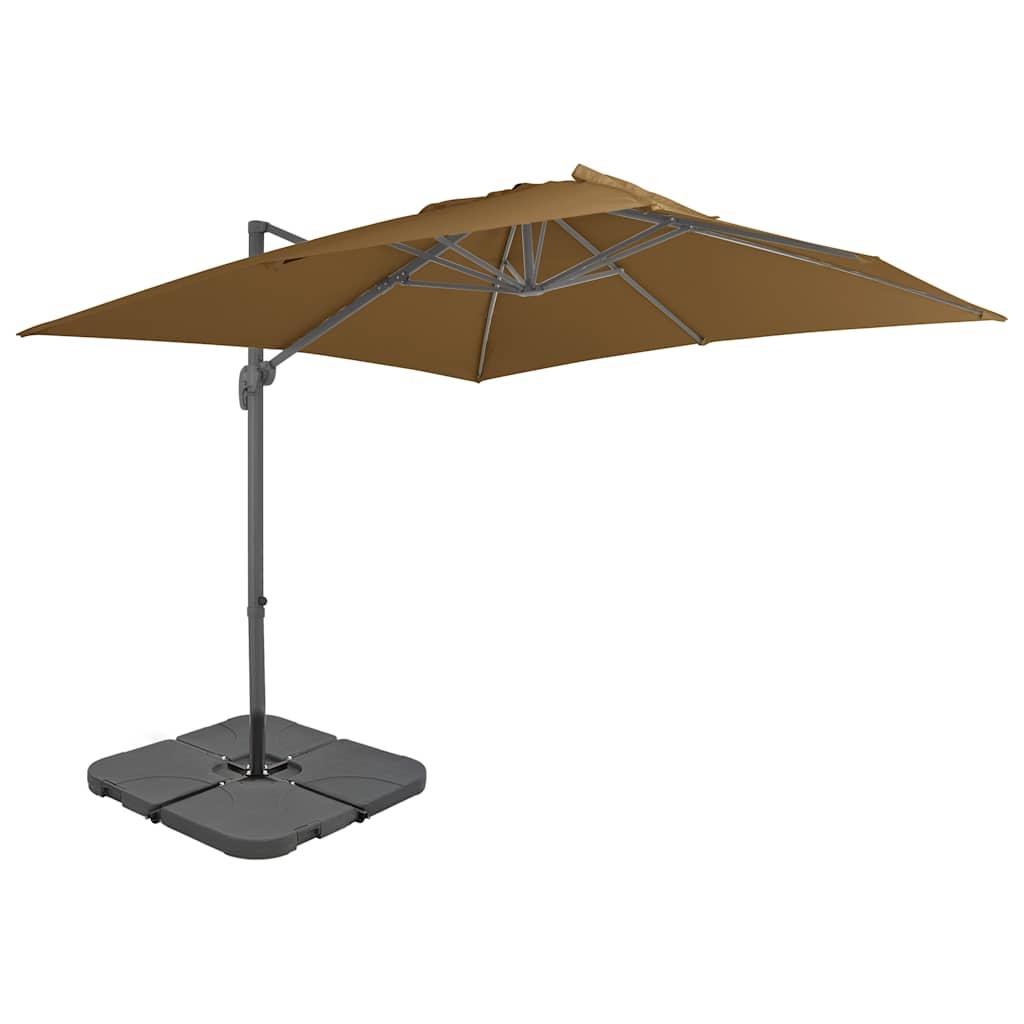 Sombrilla de jardín con base portátil