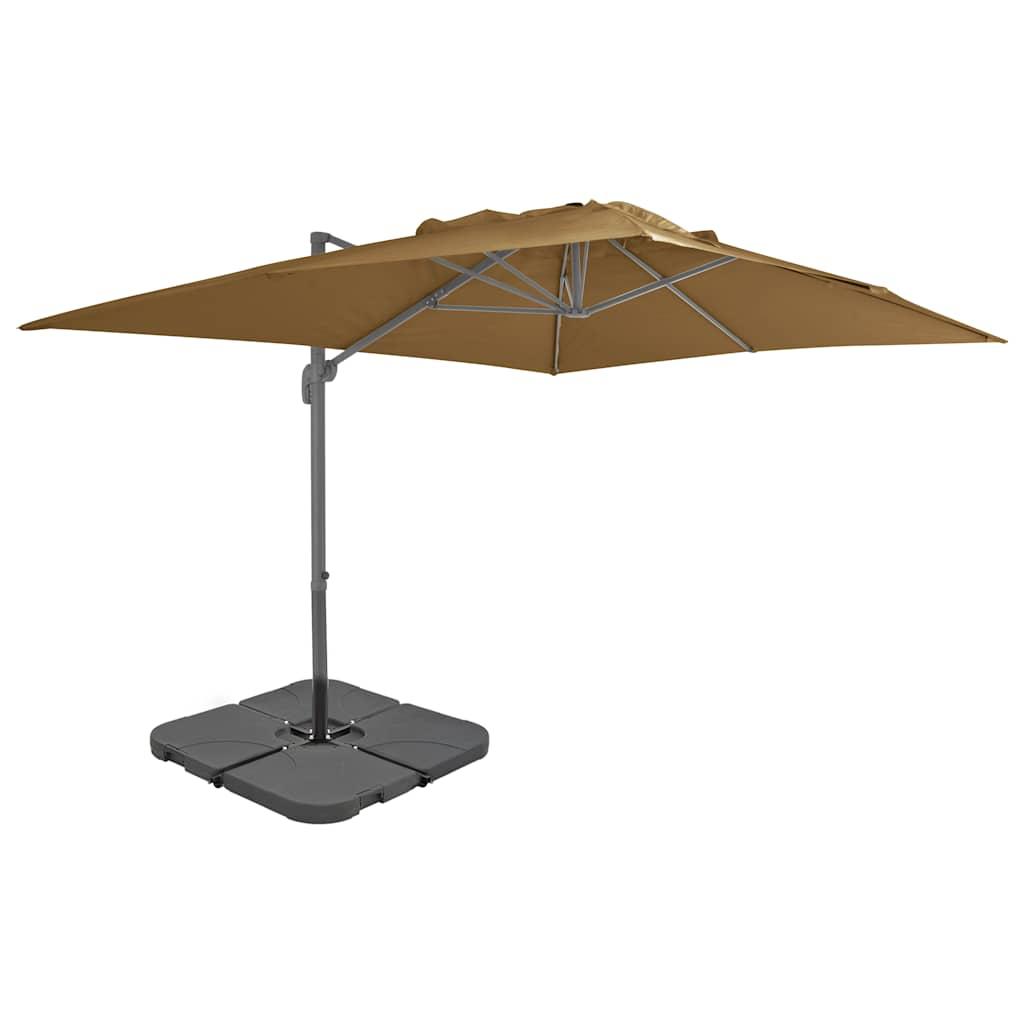 Sombrilla de jardín con base portátil