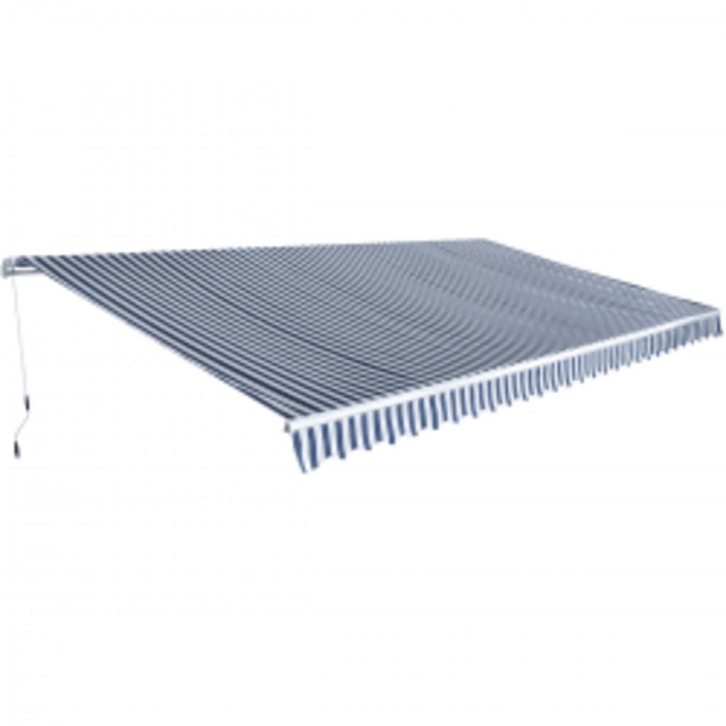 Toldo plegable de operación manual 300 cm amarillo y blanco