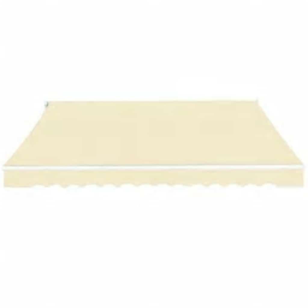 Toldo plegable de operación manual 400 cm amarillo y blanco