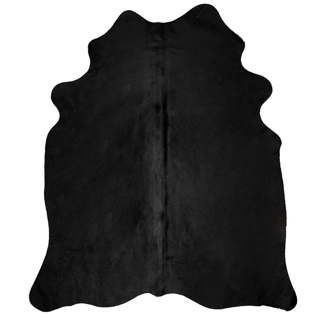 Alfombra de piel de vaca auténtica marrón y blanco 150x170 cm