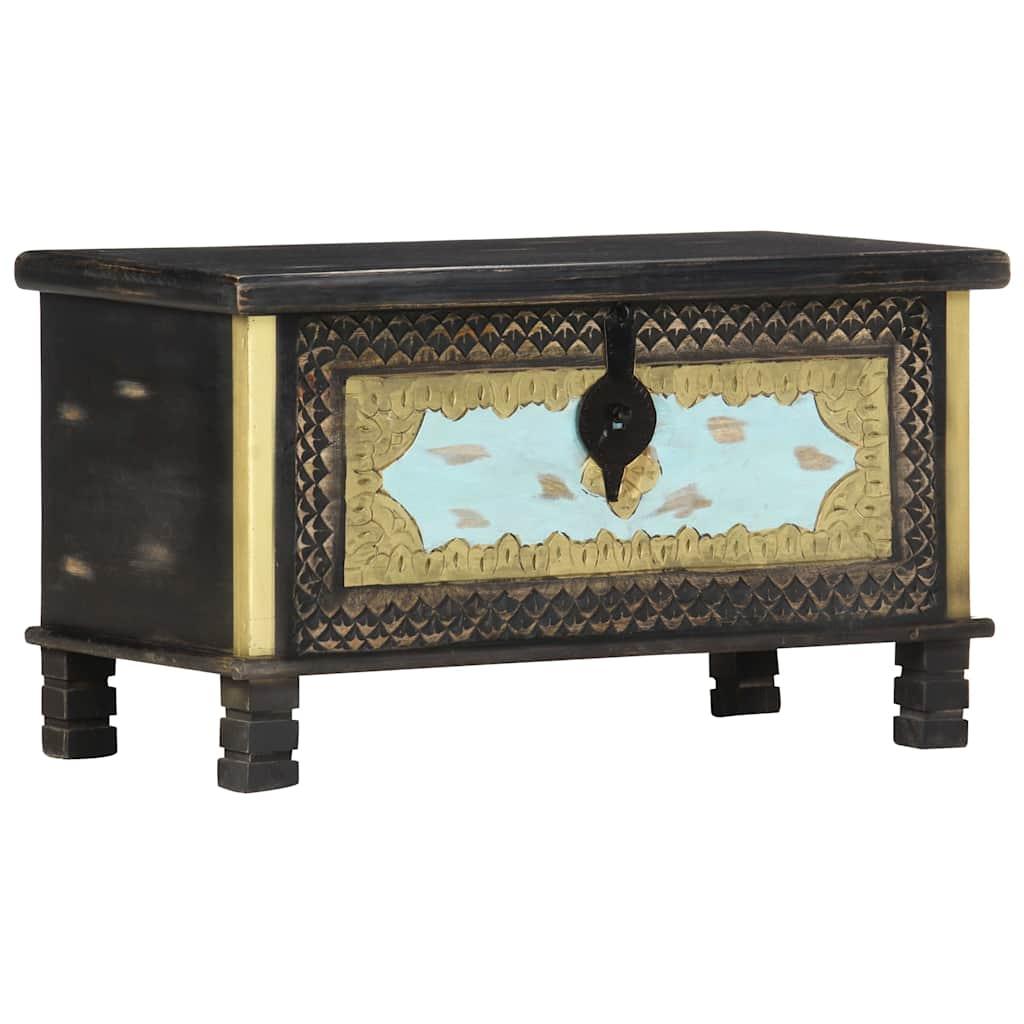 Baúl de almacenamiento madera de mango 80x40x45 cm