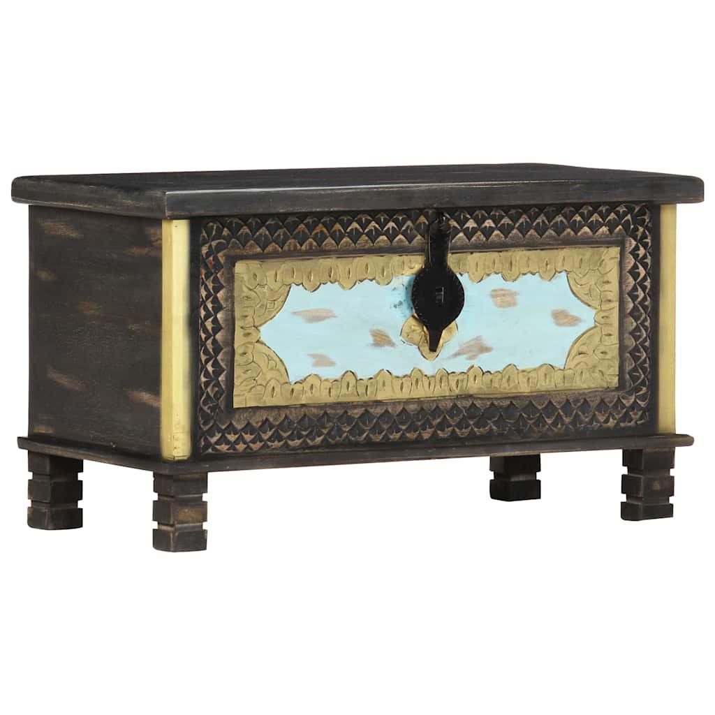 Baúl de almacenamiento madera de mango 80x40x45 cm