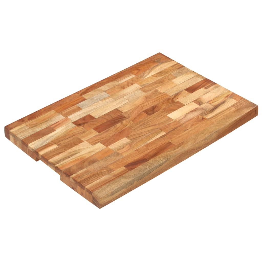 Tabla de cortar de madera maciza de acacia 50x34x3,8 cm