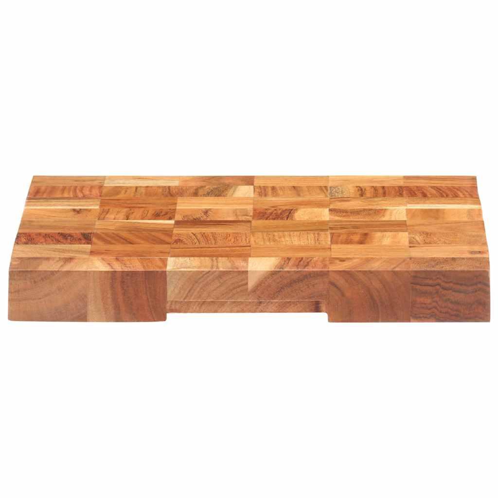 Tabla de cortar de madera maciza de acacia 40x30x3,8 cm