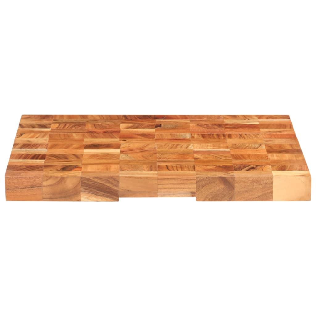 Tabla de cortar de madera maciza de acacia 40x30x3,8 cm
