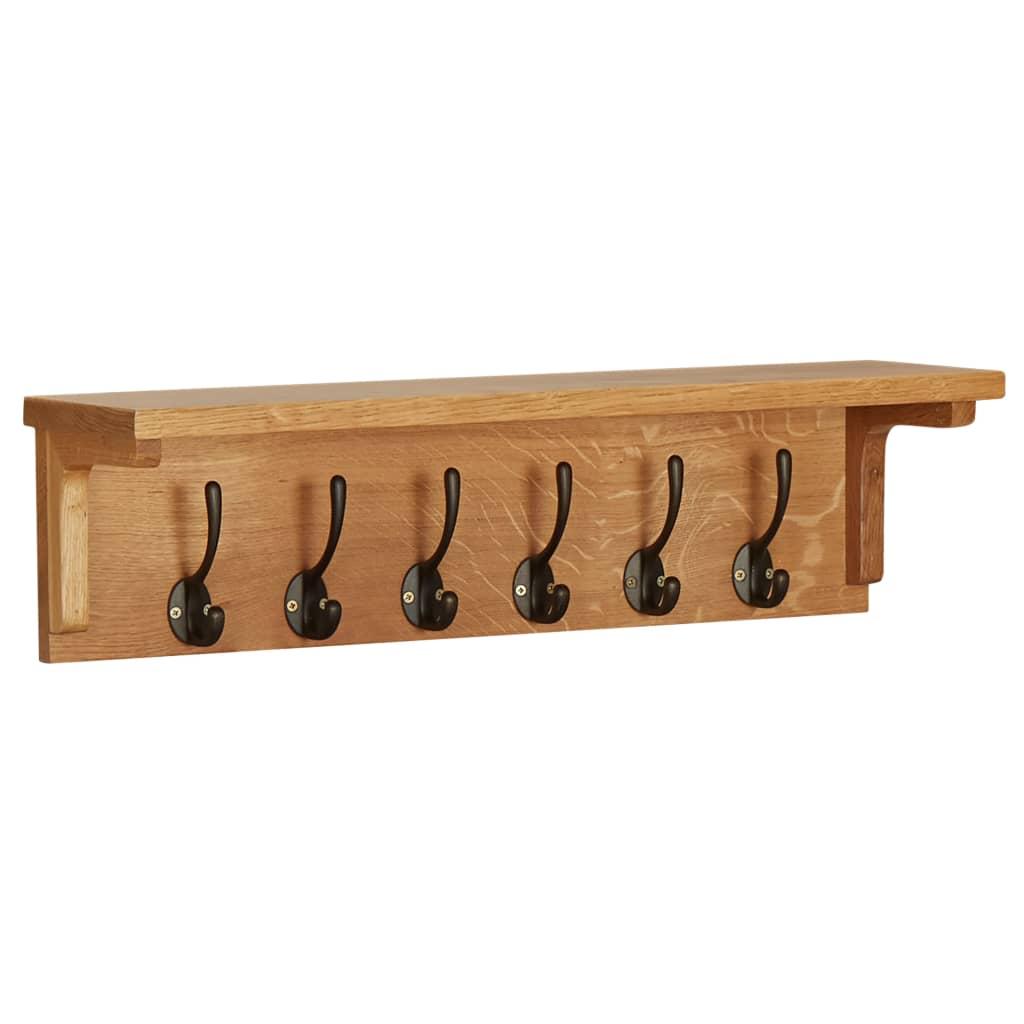 Perchero de madera maciza de roble