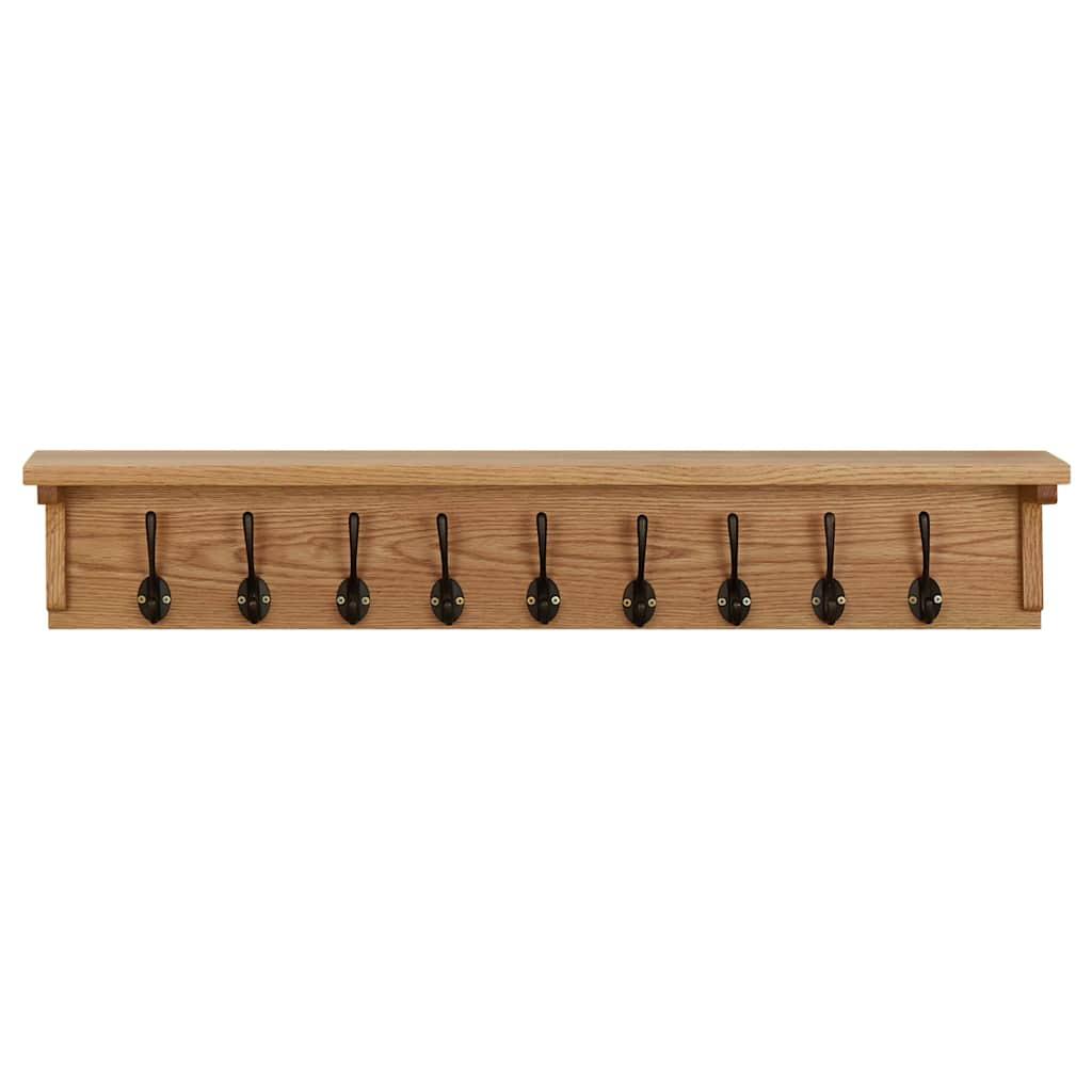 Perchero de madera maciza de roble 90x16x16 cm