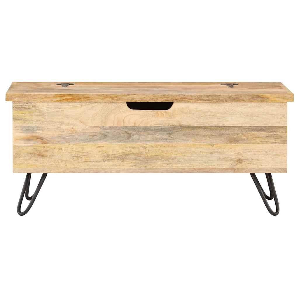 Baúl madera maciza de mango 90x40x45 cm