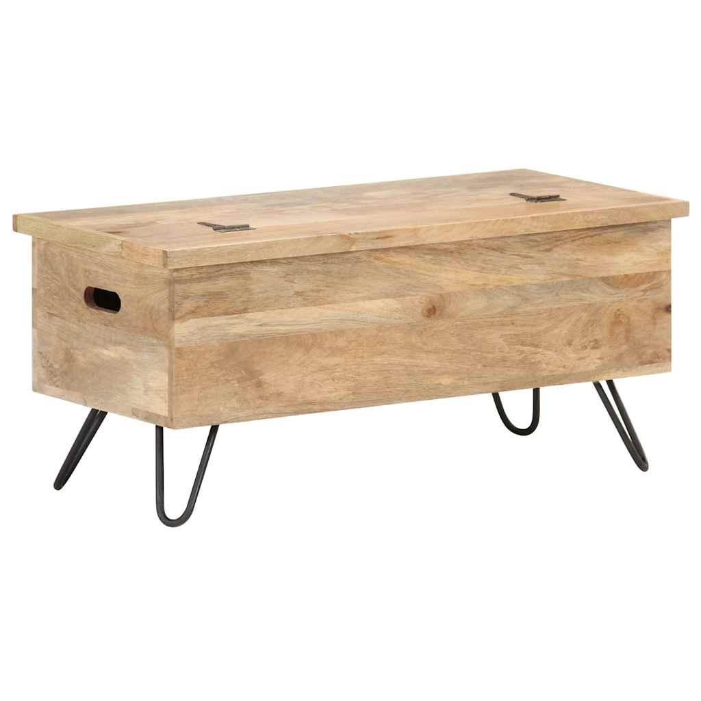 Baúl madera maciza de mango 90x40x45 cm
