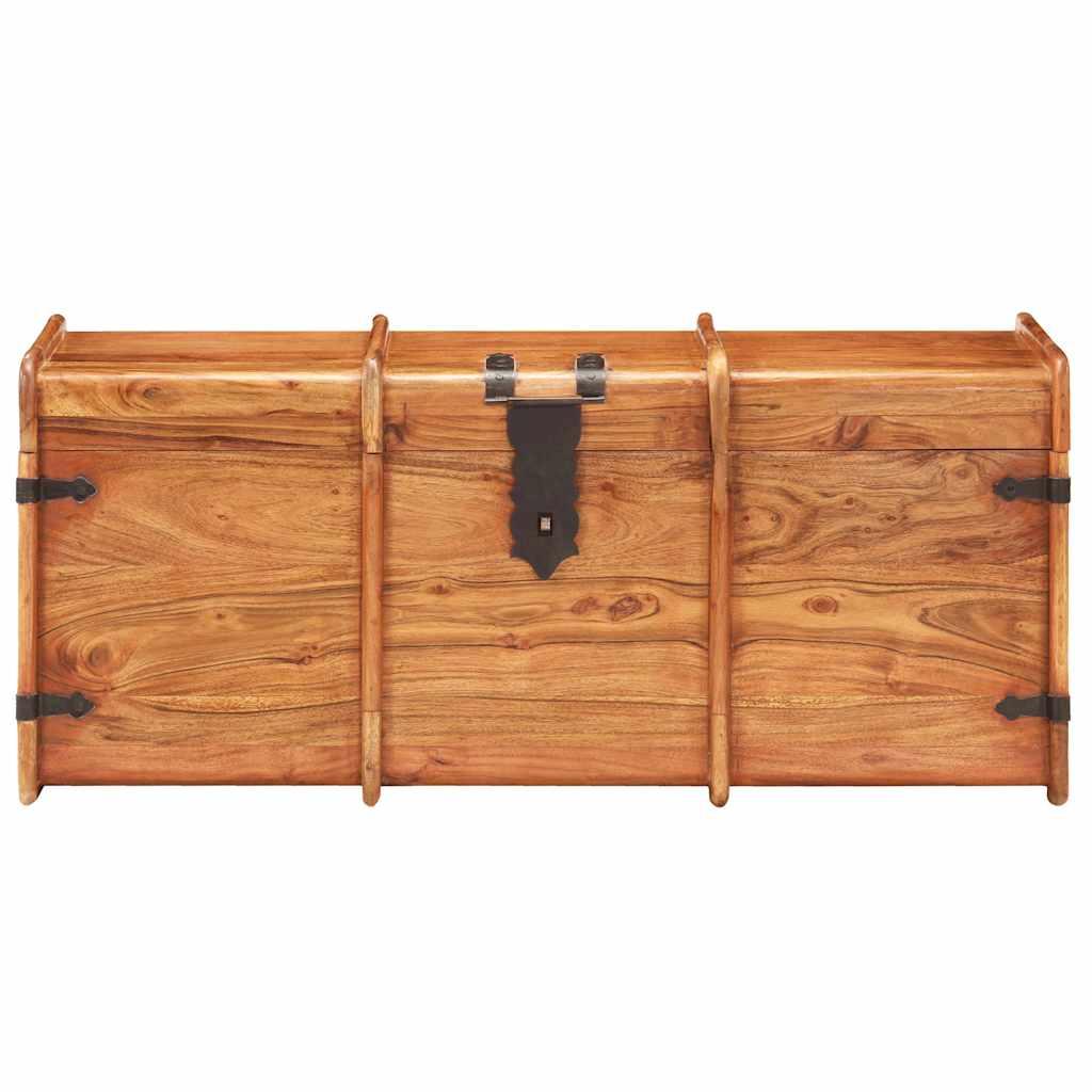 Baúl de almacenamiento de madera maciza de acacia