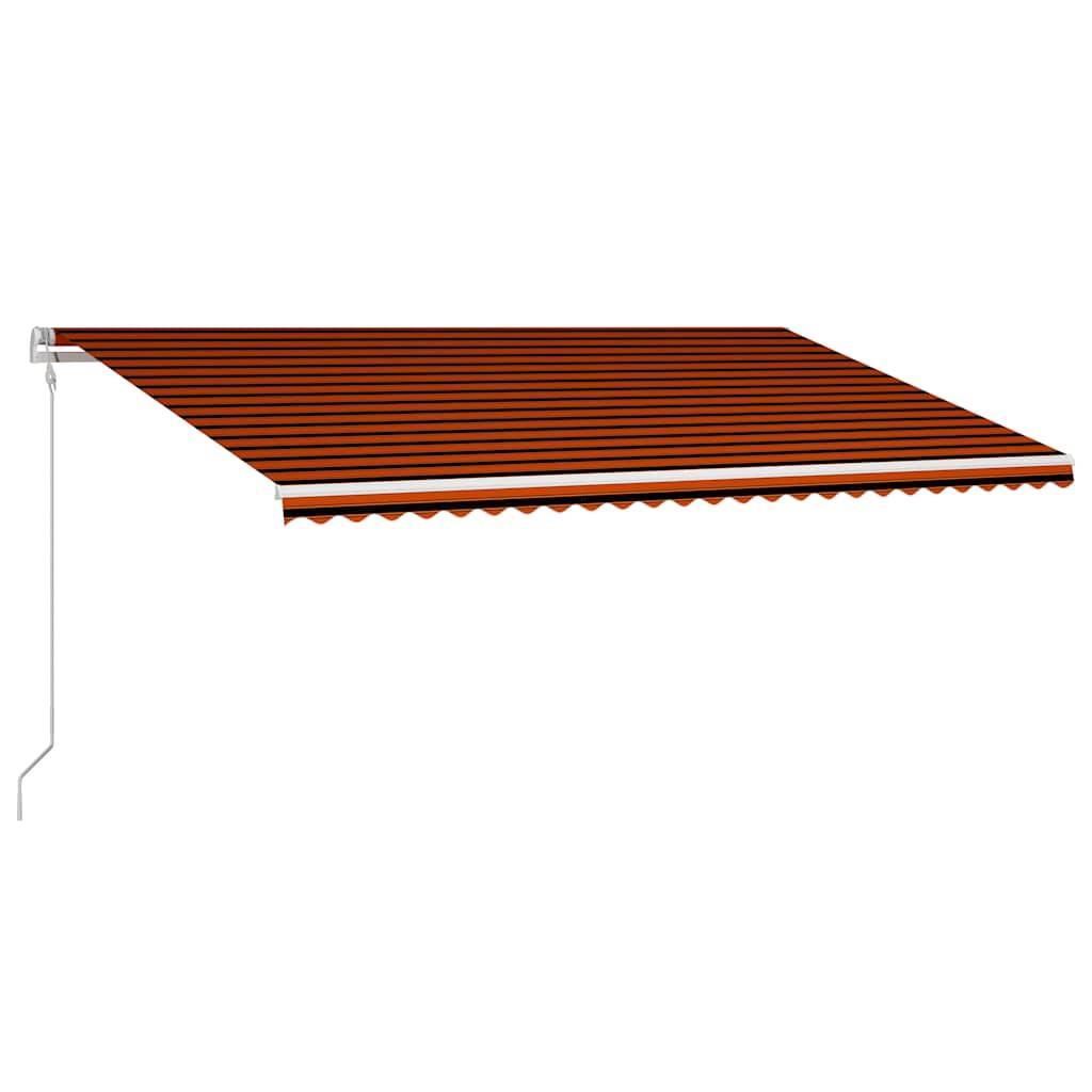 Toldo automático retráctil amarillo y blanco 300x250 cm