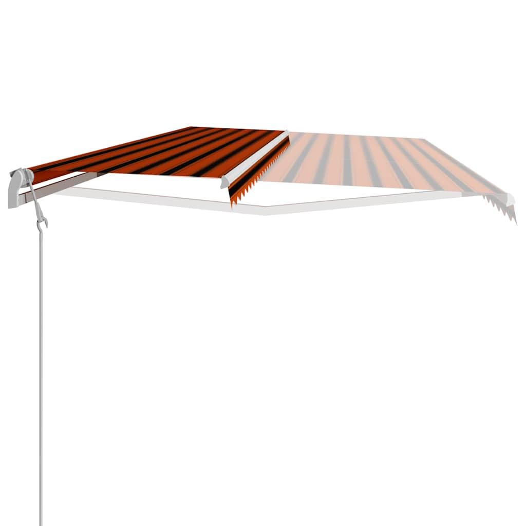Toldo automático retráctil amarillo y blanco 300x250 cm