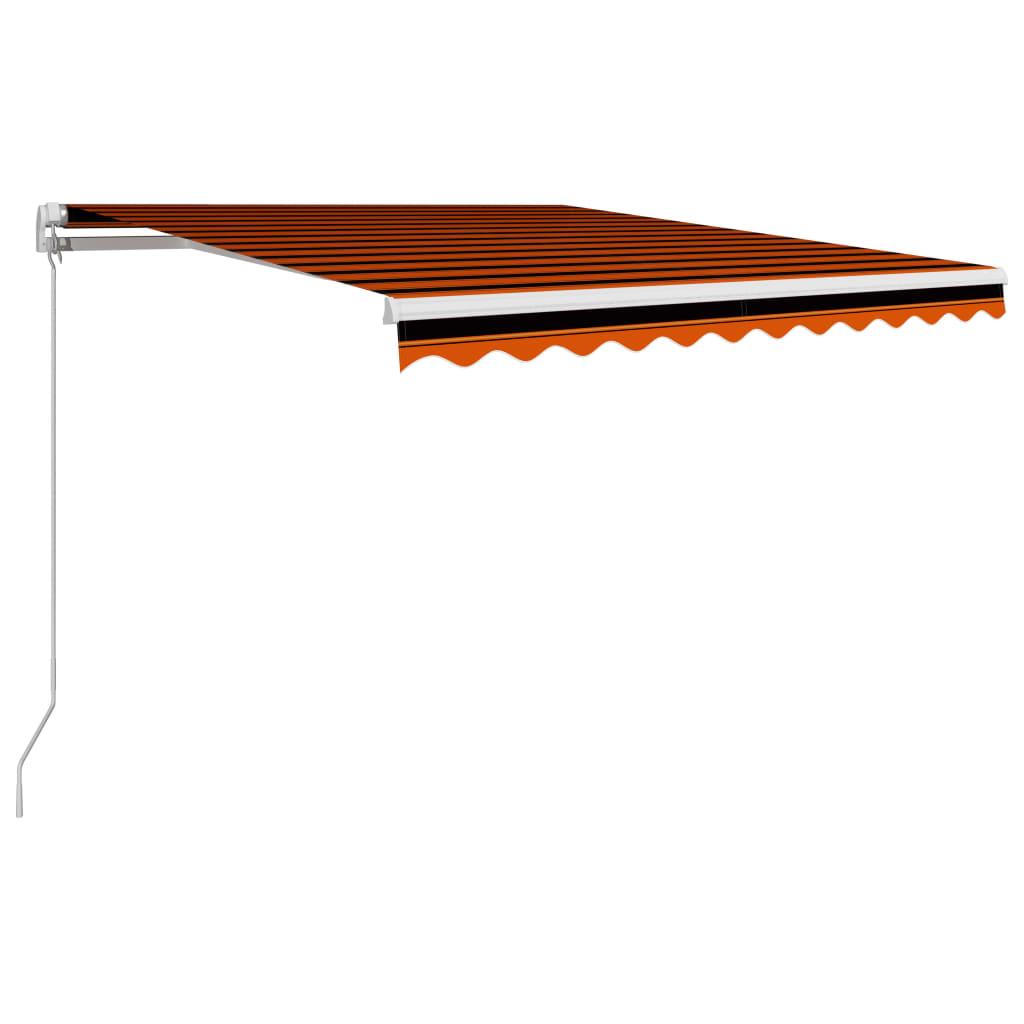 Toldo retráctil manual gris antracita y blanco 350x250 cm
