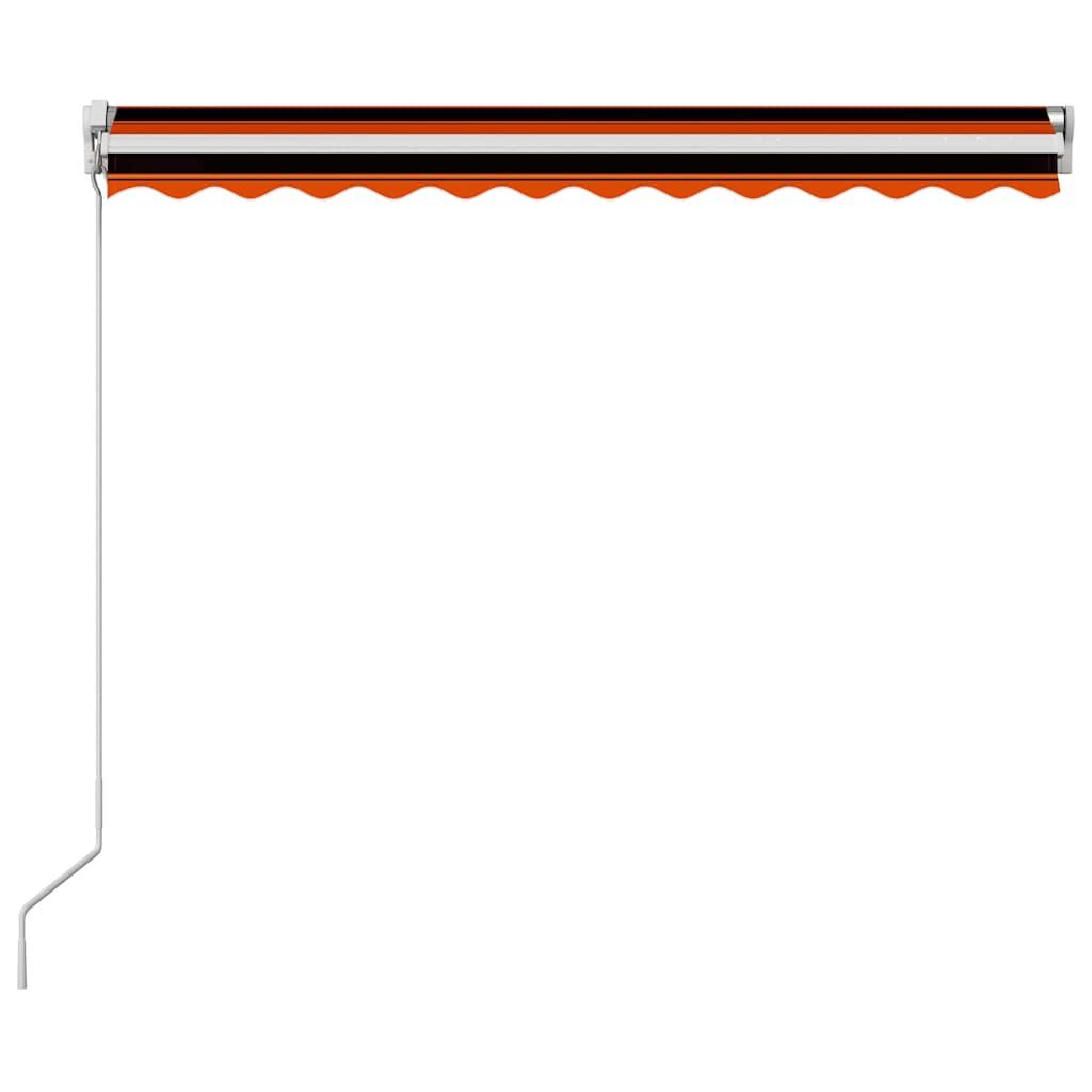 Toldo retráctil manual gris antracita y blanco 350x250 cm