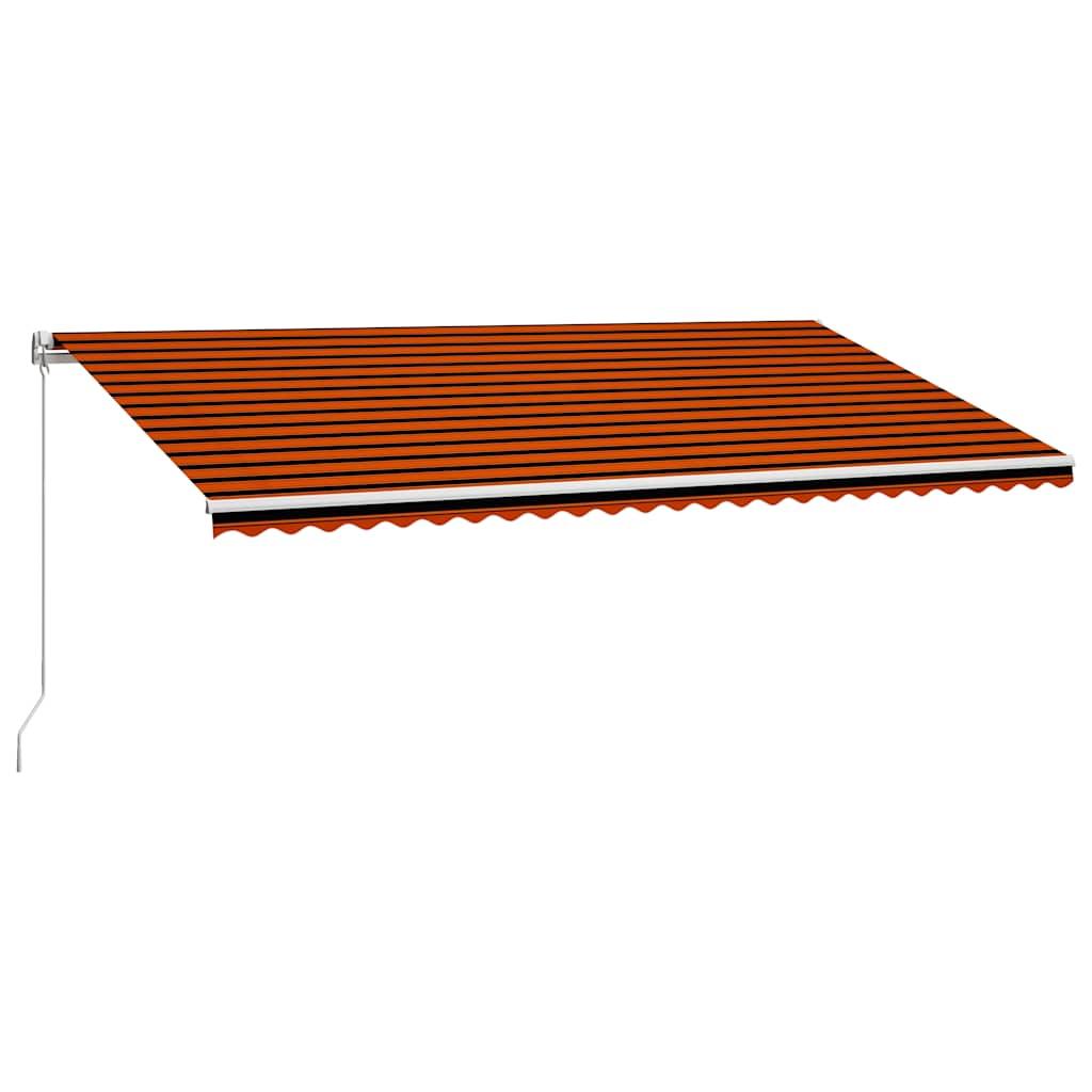 Toldo manual retráctil amarillo y blanco 300x250 cm