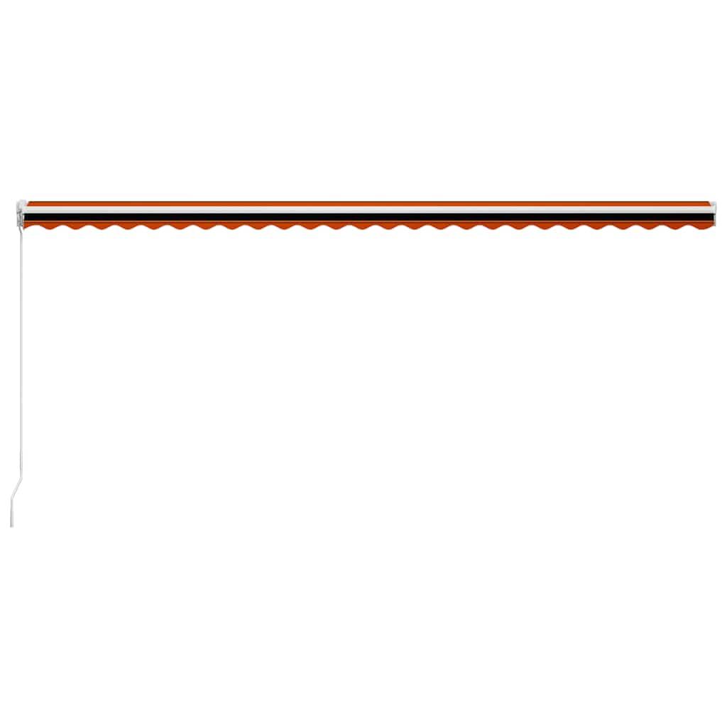 Toldo manual retráctil amarillo y blanco 300x250 cm
