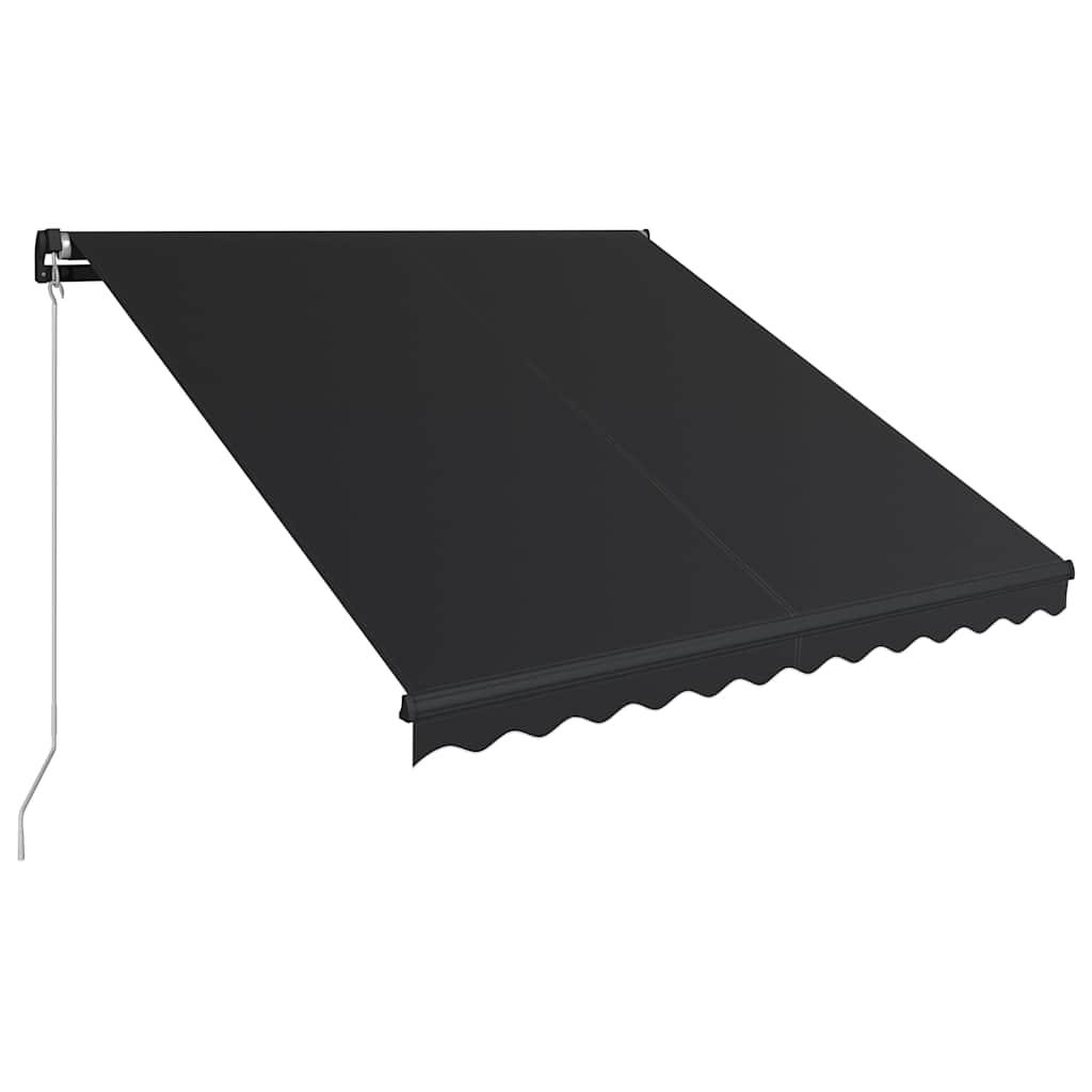 Toldo retráctil manual con LED amarillo y blanco 450x300 cm