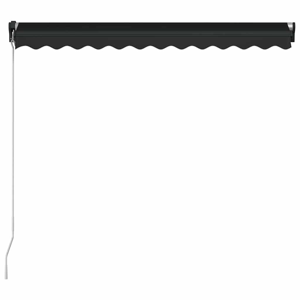 Toldo retráctil manual con LED amarillo y blanco 450x300 cm