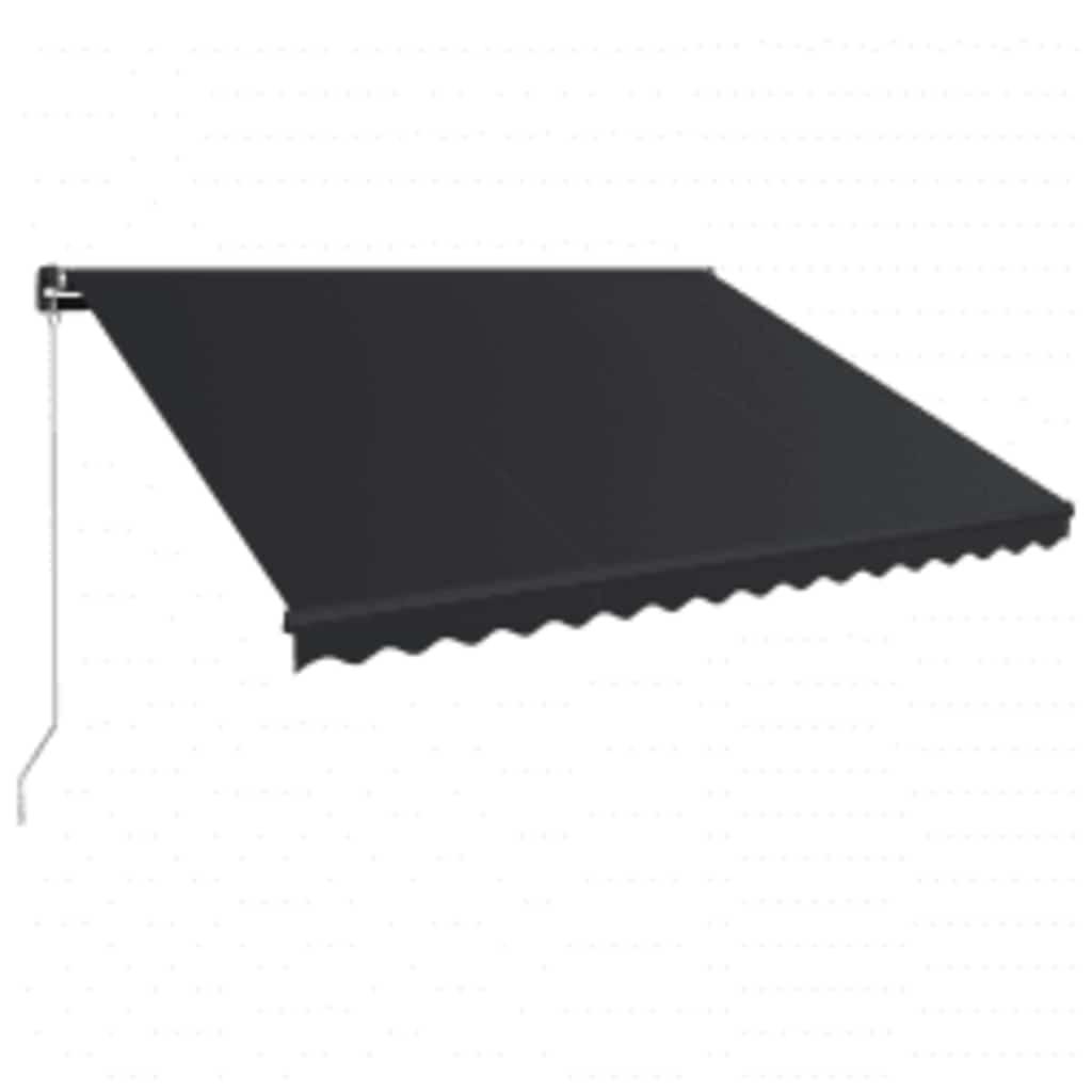 Toldo retráctil manual con LED amarillo y blanco 450x300 cm