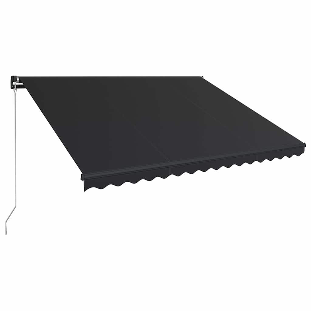 Toldo retráctil manual con LED amarillo y blanco 450x300 cm