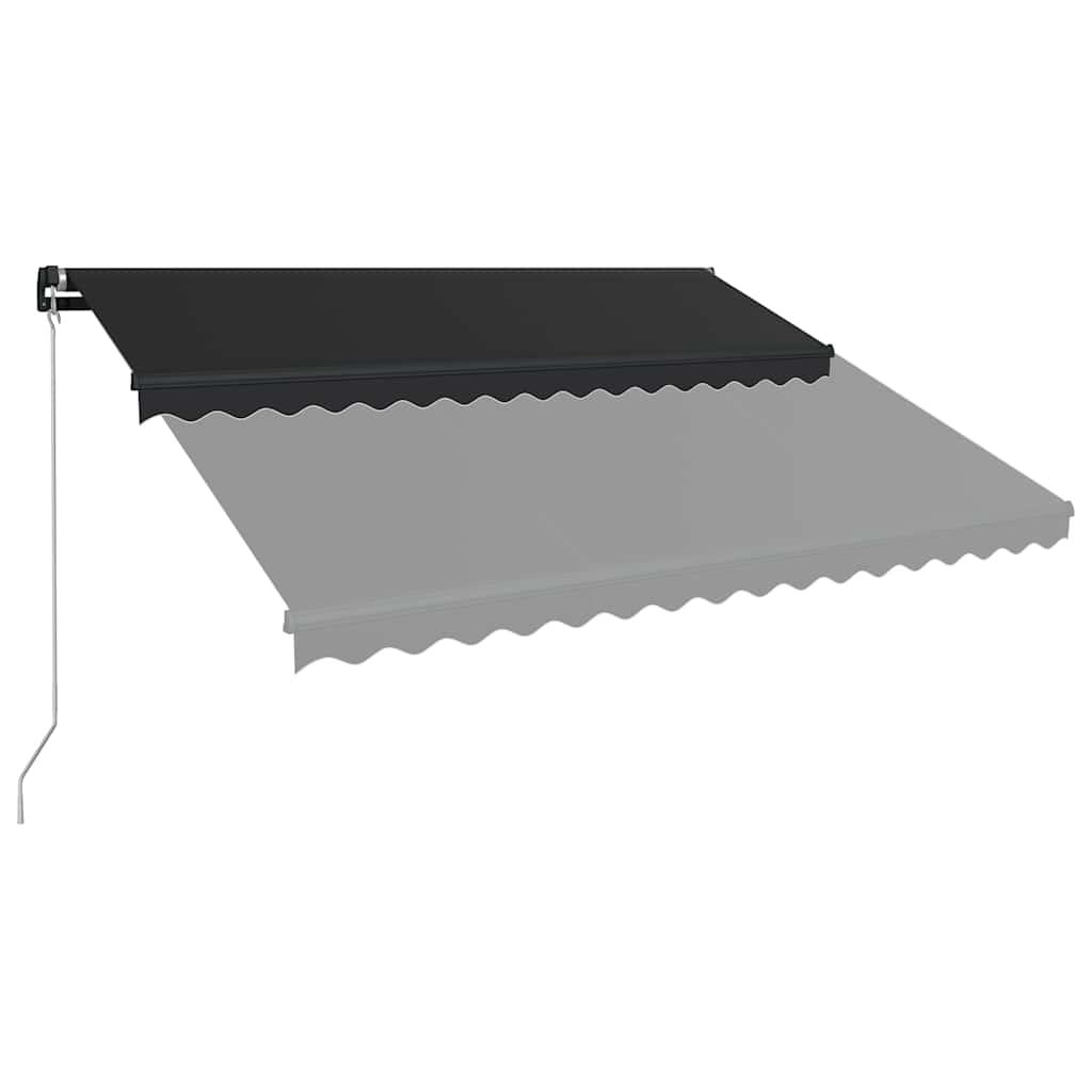 Toldo retráctil manual con LED amarillo y blanco 450x300 cm