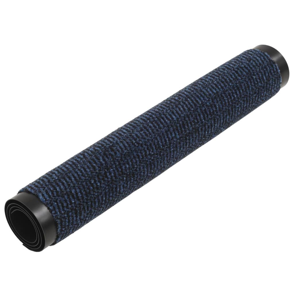 Alfombras de entrada rectangulares de nudo 2 uds azul 120x180cm
