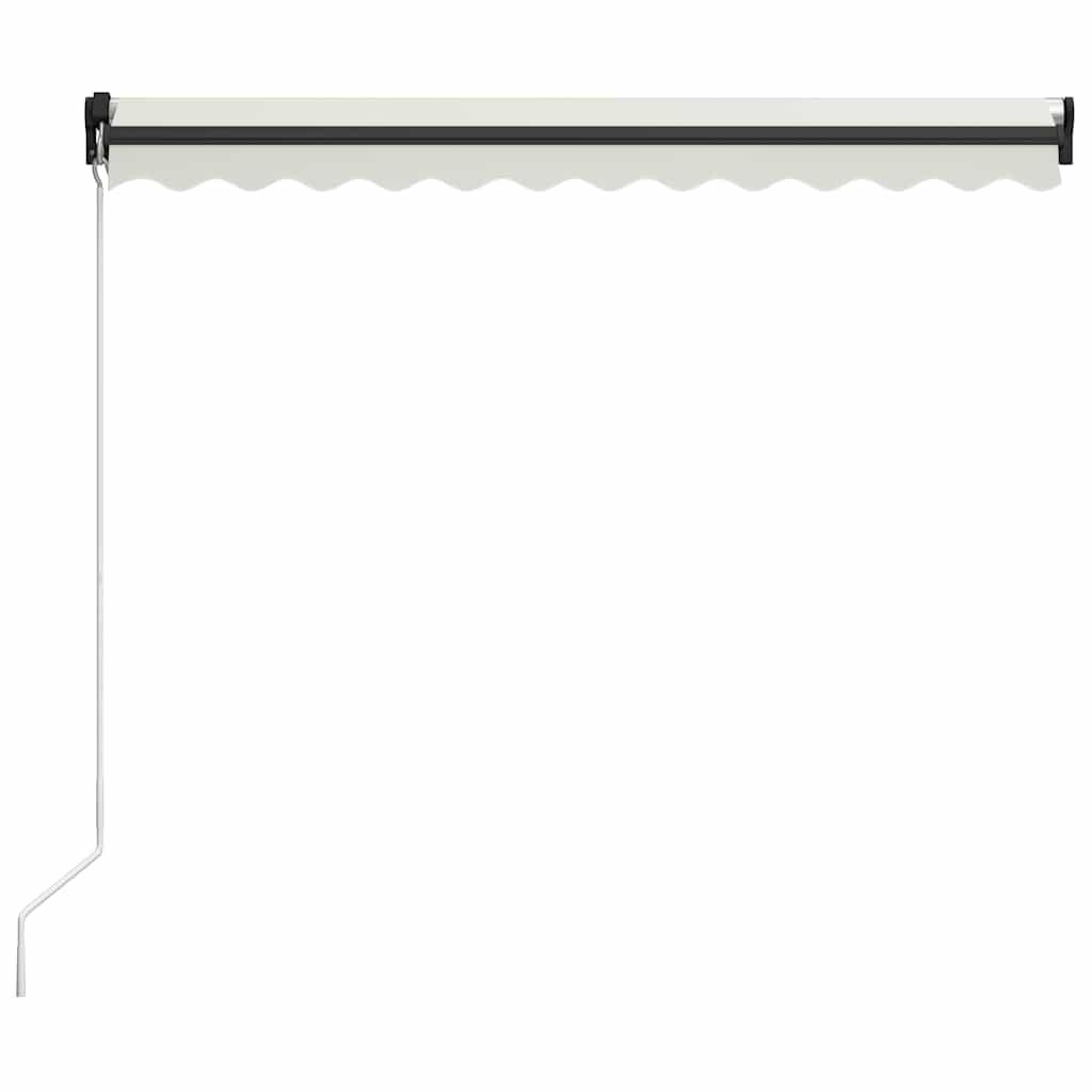 Toldo manual retráctil amarillo y blanco 300x250 cm