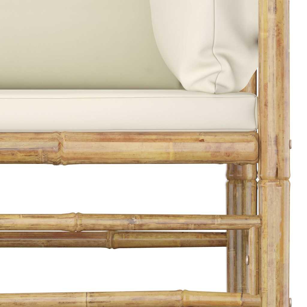 Set de muebles de jardín 10 piezas bambú