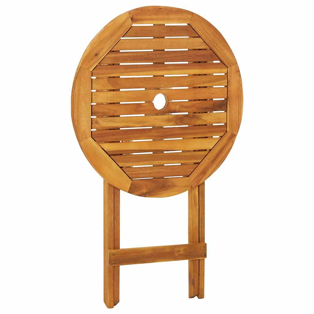 Comedor de jardín plegable 3 piezas madera maciza de acacia