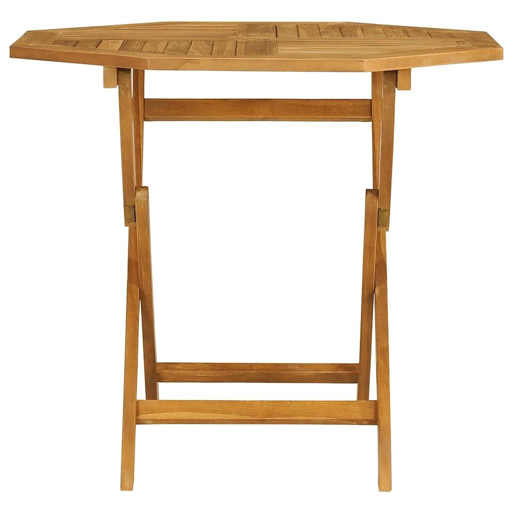 Conjunto de comedor de jardín de 5 piezas, 160 x 80 cm, madera maciza de teca